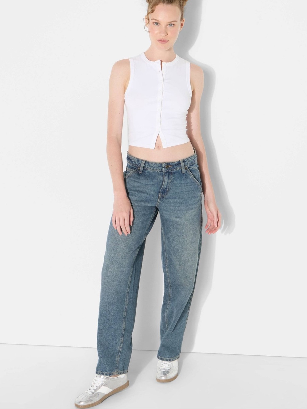 wild fable Women's Slim Straight Jeans - Dark Blue